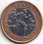 Brazil 1 Real Rio 2016 Olympics Athletics Commemorative Bi-Metallic Coin