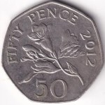 Guernsey 50 Pence 2012 Elizabeth II Bailiwick of Guernsey Issue Coin