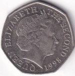 Copper Nickel 1998 Bailiwick of Jersey 50 Pence Coin - Image 2