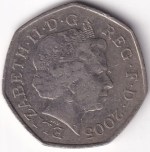 2005 UK 50 Pence Samuel Johnson Dictionary Coin - Image 2