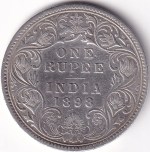1898 One Rupee of Victoria Empress of British India Bombay Mint Silver Coin