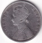 1898 One Rupee of Victoria Empress of British India Bombay Mint Silver Coin - Image 2