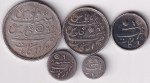 East India Company Madras Presidency 5 Silver Coins Set - Image 2
