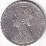 Silver 1898 One Rupee of Victoria Empress Coin - Image 2