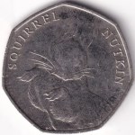 United Kingdom 2016 Squirrel Nutkin 50 Pence Coin