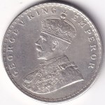 King George V 1911 British India One Rupee Silver Calcutta Mint Coin - Image 2