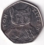 Beatrix Potter Collection UK 50 Pence 2017 Tom Kitten Coin