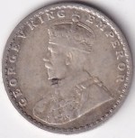 Two Annas King George V 1917 Silver Coin - Image 2