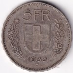 Switzerland 5 Francs 1933 Silver Coin