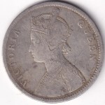 British India 1862 One Rupee Victoria Queen Silver Coin - Image 2