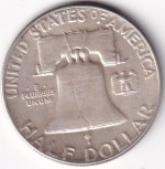 Benjamin Franklin 1/2 Dollar of 1952 of United States Silver Coin - Image 2