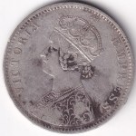One Rupee of British India of 1887 Victoria Empress Silver Coin - Image 2