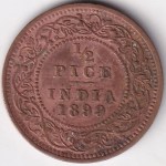 1/2 Pice 1899 Victoria Empress Coin