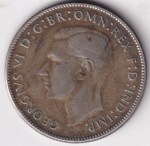 Australia 1 Florin 1947 King George VI Silver Coin - Image 2
