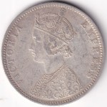 British India 1890 Victoria Silver One Rupee Coin - Image 2