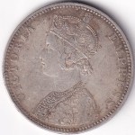 One Rupee of British India of 1891 Victoria Empress Silver Coin - Image 2