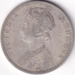 British India 1 Rupee 1893 Victoria Silver Coin - Image 2