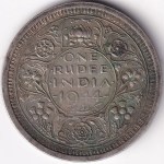 One Rupee 1944 George VI Silver Coin