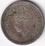 One Rupee 1944 George VI Silver Coin - Image 2