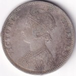British India 1 Rupee 1900 Victoria Silver Coin - Image 2