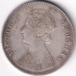 British India 1 Rupee 1901 Victoria Silver Coin - Image 2