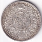 One Rupee 1919 Bombay Mint King George V Silver Coin