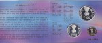 2021 Srimat Swami Pranavanandaji Maharaj 100 50 and 10 Rupees Proof Set - Image 2