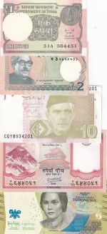 9 Different Asian Countries Banknotes Collection Unc Set - Image 3