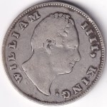 F Incuse William IV 1835 Silver One Rupee Coin - Image 2
