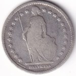 Switzerland 1 Franc 1900 Silver Standing Helvetia Coin - Image 2