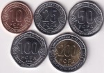 Central African States 2024 10 25 50 100 200 Francs CFA 5 Coin Set