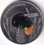 Germany 2024 5 Euro Steinhummel Red Tailed Bumblebee Partially Coloured Coin UNC