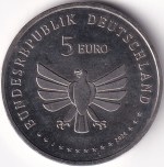 Germany 2024 5 Euro Steinhummel Red Tailed Bumblebee Partially Coloured Coin UNC - Image 2
