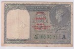 British India Burma Currency Board 1 Rupee 1940 King George VI Banknote