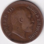British India 1/2 Pice 1910 King Edward VII Copper Coin - Image 2