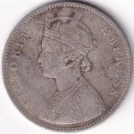 Alwar State One Rupee of Mangal Singh 1882 AD Victoria Empress Silver Coin - Image 2