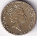 United Kingdom One Pound 1994 Nickel Brass Coin - Image 2