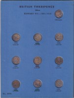 Great Britain Silver Threepence Collection 1902–1945 Whitman Album of 40 Coins - Image 2