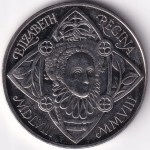 United Kingdom 5 Pounds 2008 Queen Elizabeth I Coin