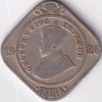 British India King George V 2 Annas 1926 Calcutta Mint Coin
