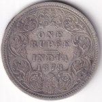 British India One Rupee 1878 Silver Victoria Empress Coin
