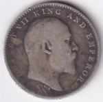 British 2 Annas King Edward VII 1907 Silver Coin - Image 2