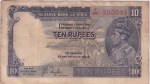 Georg VI Ten Rupees JB Taylor 1938 Note