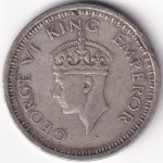British India George VI One Rupee 1944 Silver Coin - Image 2
