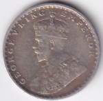 Silver Two Annas of 1913 of King George V of British India Coin - Image 2