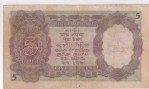 British India 5 Rupees King George VI Reserve Bank of India J41 Prefix Banknote - Image 2