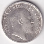 British India 1/4 Rupee 1903 King Edward VII Silver Coin - Image 2