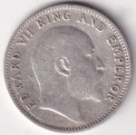 British India 1/4 Rupee 1904 King Edward VII Silver Coin - Image 2