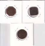 Mewar 1 Anna 1/2 Anna 1/4 Anna 1942-43 AD Three Copper Coins Set - Image 2