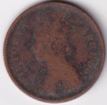 British India Half Pice 1892 Victoria Copper Coin - Image 2